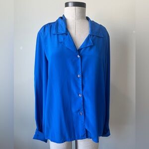 Chaus Royal Blue Button Down Shirt